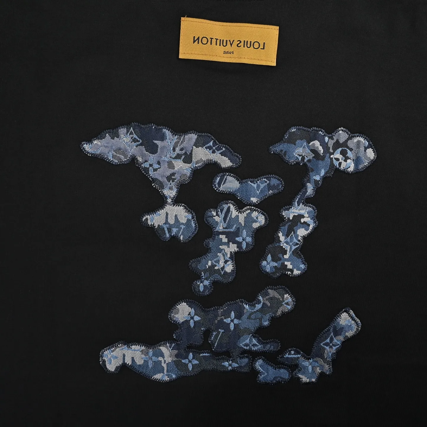 Louis Vuitton/Louis Vuitton 26ss cloud old flower patch embroidered short sleeves